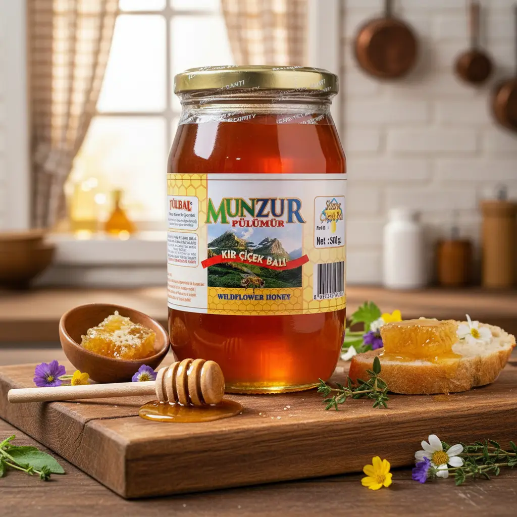 munzur-pulumur-kir-cicek-bali-500-gr Munzur Pülümür Kır Çiçek Balı 500 gr - Görsel 1