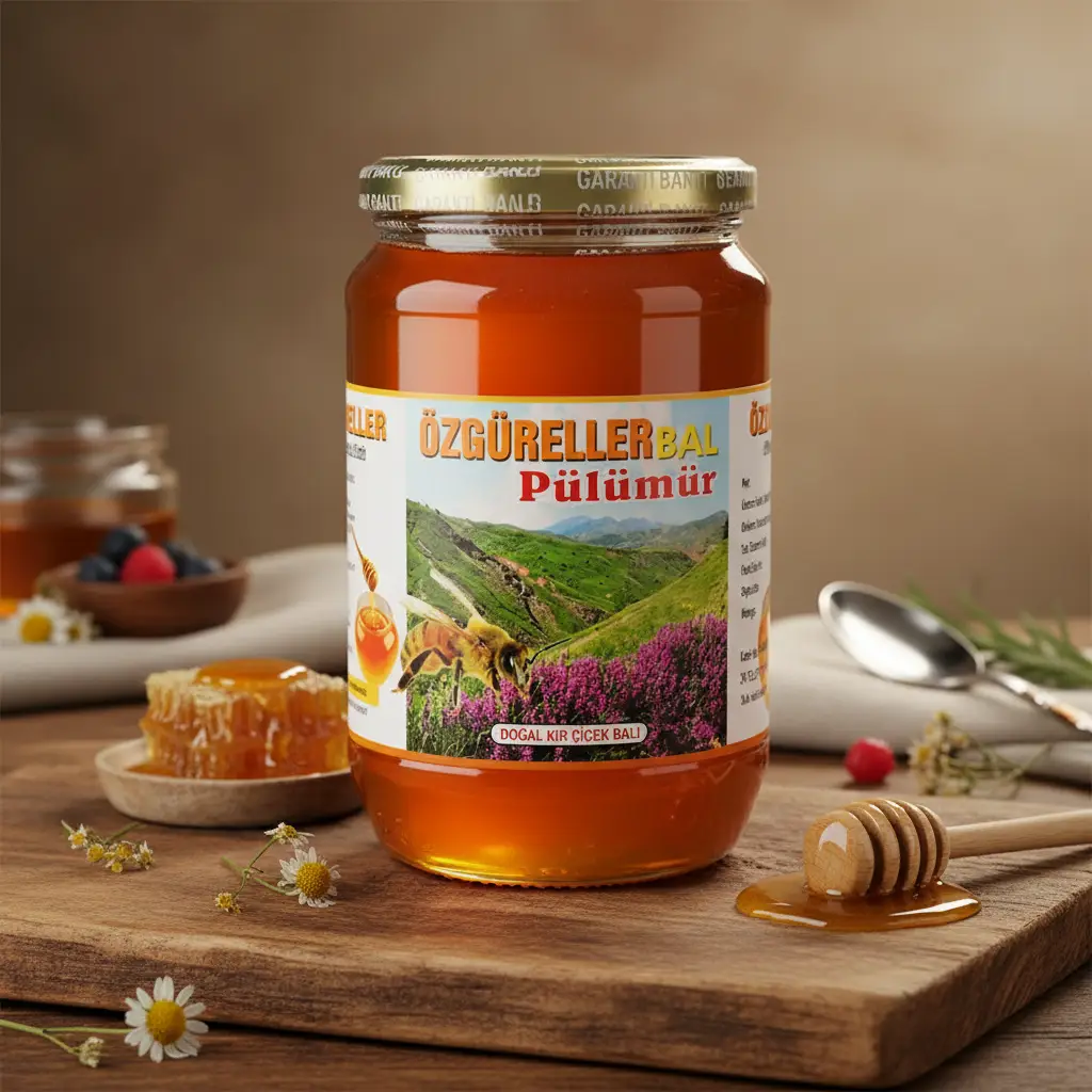 ozgureller-pulumur-kir-cicek-bali Özgüreller Pülümür Kır Çiçek Balı 1 kg - Görsel 1